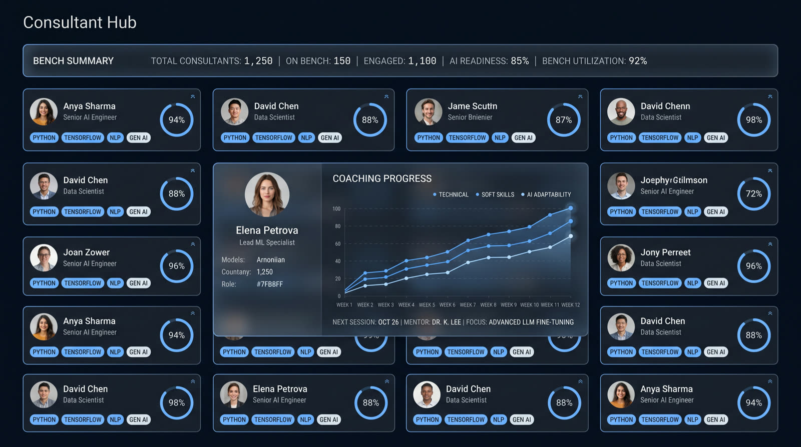 Consultant Hub dashboard